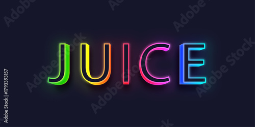 Neon Juice Text Effect – Vibrant Glowing Editable AI Typography