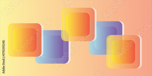 Abstract yellow geometric shape background. Vector illustration