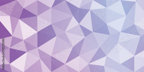 Pastel Cold Colors Low Poly Banner Design