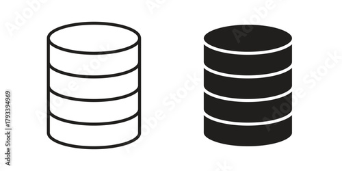 Database icon in trendy flat style design. Vector graphic illustration.