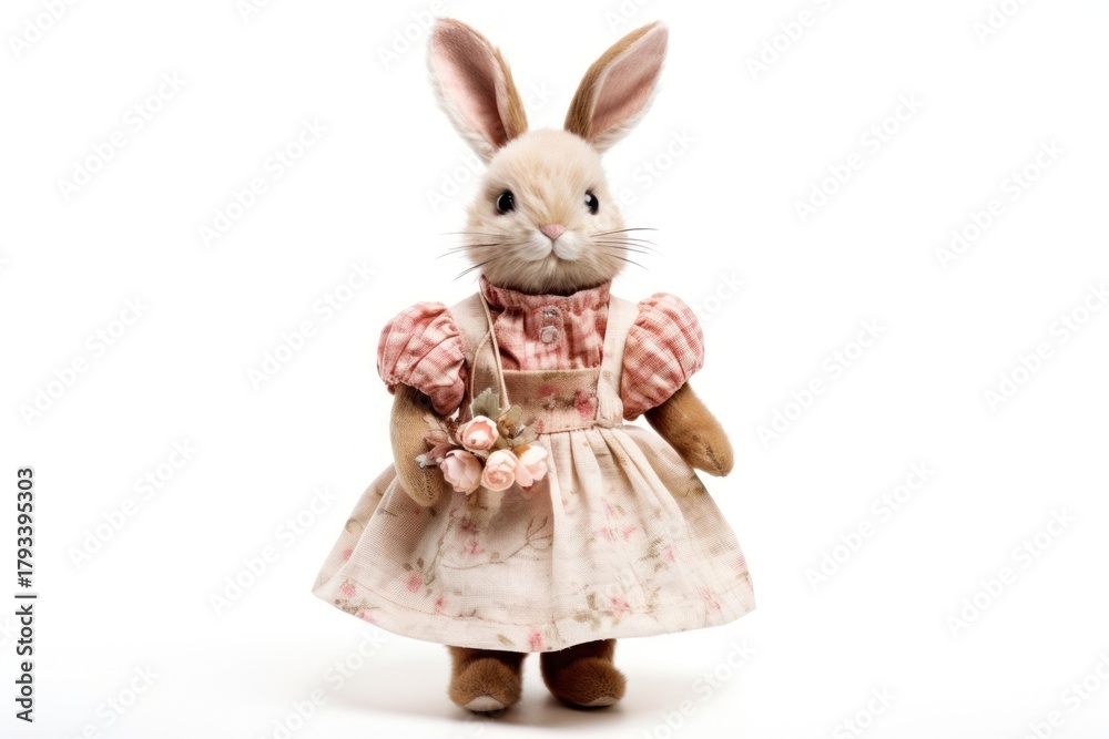 Fototapeta premium Rabbit doll mammal animal white.