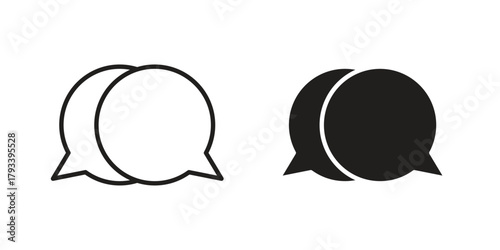 Discussion icon in trendy flat style design. Vector graphic illustration.