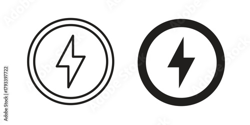 Electricity icon in trendy flat style design. Vector graphic illustration.