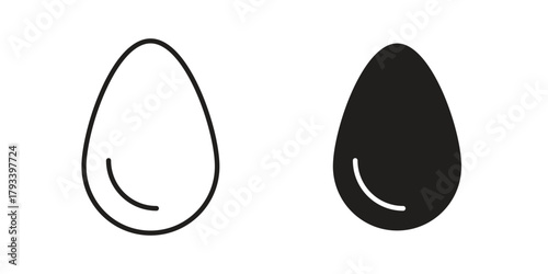 Egg icon in trendy flat style design. Vector graphic illustration.