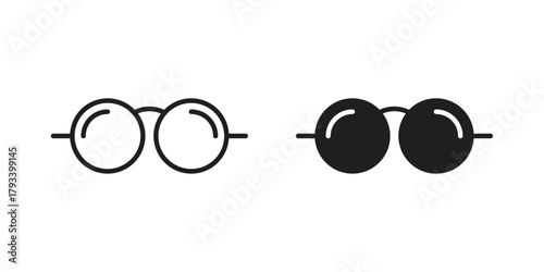 Eye glasses icon in trendy flat style design. Vector graphic illustration.