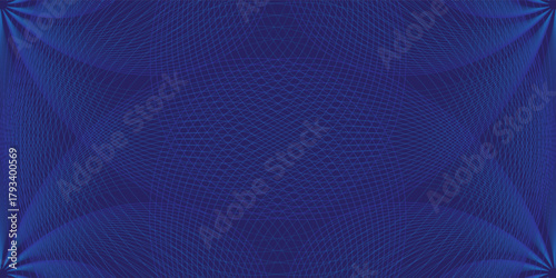 Abstract dark blue modern futuristic banner background. Glowing blue oval lines pattern design. Swirl ellipse lines element. Circular motion. Suit for banner, brochure, cover, flyer, website