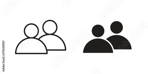Friends icon in trendy flat style design. Vector graphic illustration.