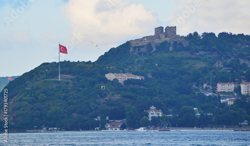A view from the historic Yoros Castle in Istanbul, Turkey.