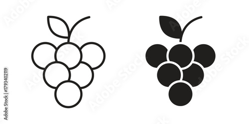 Grapes icon in trendy flat style design. Vector graphic illustration.