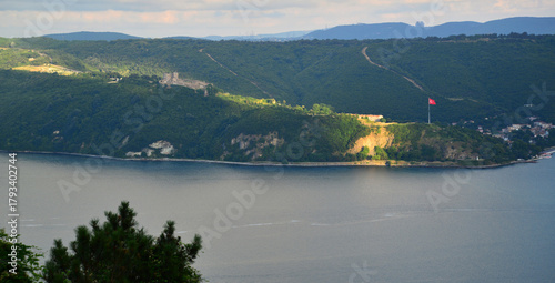 A view from the historic Yoros Castle in Istanbul, Turkey.