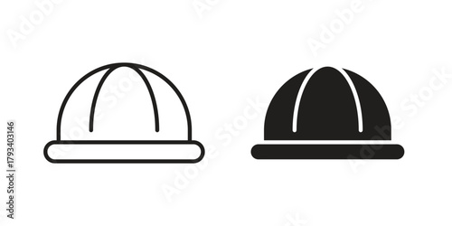 Hard hat icon in trendy flat style design. Vector graphic illustration.