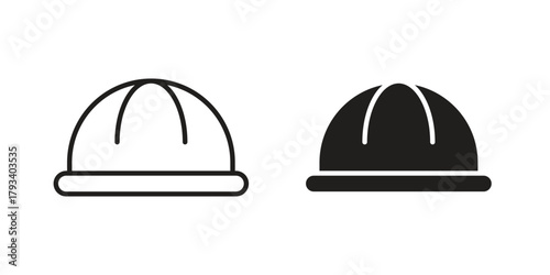 Helmet icon in trendy flat style design. Vector graphic illustration.