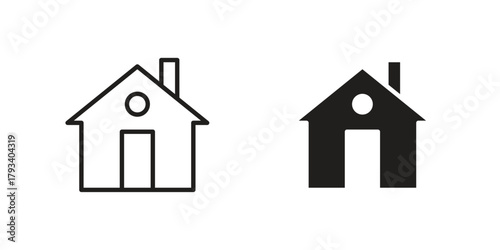 House icon in trendy flat style design. Vector graphic illustration.