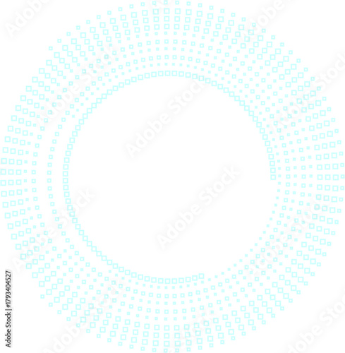 Precisely aligned concentric neon outlines arranged in circular layers showing structured geometry and consistent radial repetition.