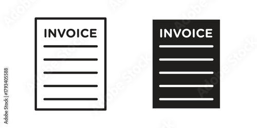 Invoice icon in trendy flat style design. Vector graphic illustration.
