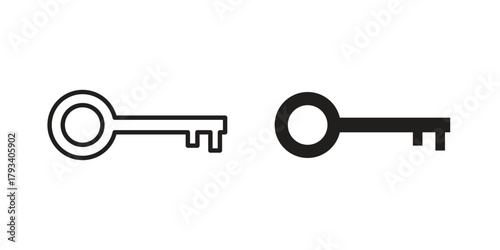 key icon in trendy flat style design. Vector graphic illustration.