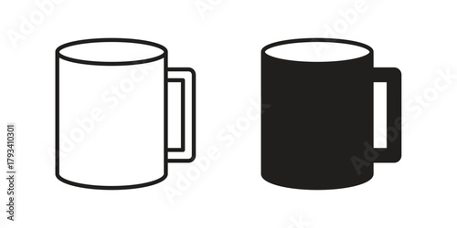 Mug icon in trendy flat style design. Vector graphic illustration.