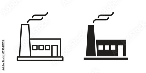 Pollution icon in trendy flat style design. Vector graphic illustration.