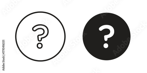 Question mark icon in trendy flat style design. Vector graphic illustration.