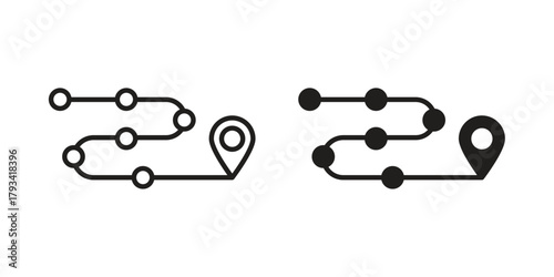 Roadmap icon in trendy flat style design. Vector graphic illustration.