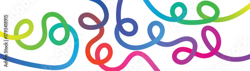 Colorful Gradient Wavy Lines Abstract Background Design vector