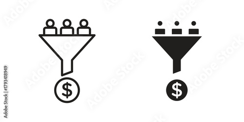 sales conversion icon in trendy flat style design. Vector graphic illustration.