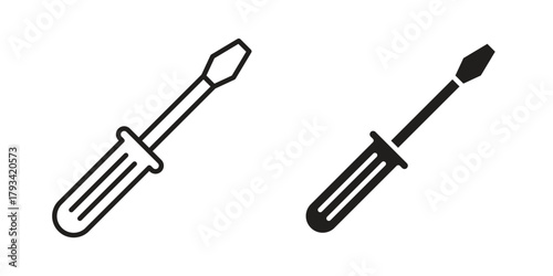 Screwdriver icon in trendy flat style design. Vector graphic illustration.