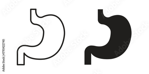 Stomach icon in trendy flat style design. Vector graphic illustration.