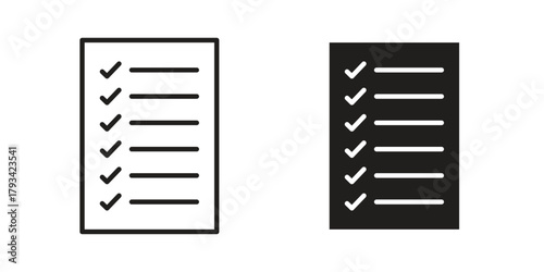 Task list icon in trendy flat style design. Vector graphic illustration.