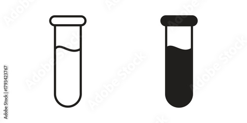 Test tube icon in trendy flat style design. Vector graphic illustration.