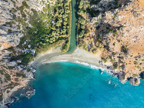 Fototapeta Naklejka Na Ścianę i Meble -  famous Preveli beach, Crete