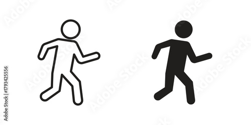 Walking icon in trendy flat style design. Vector graphic illustration.