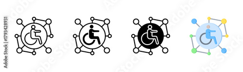 Connection Icon, Multi Styles Icon Set