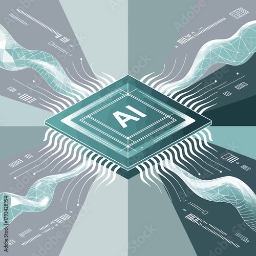 Abstract flowing lines and curves in a minimalist rgb color illustration