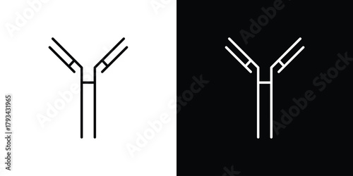 Antibody icon concept symbol design. logo template EPS