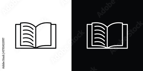 Book icon concept symbol design. logo template EPS