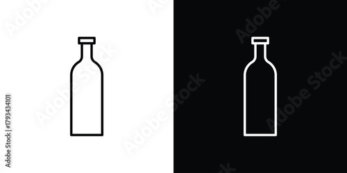 Bottle icon concept symbol design. logo template EPS