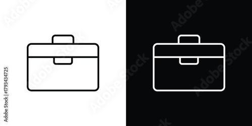 Briefcase icon concept symbol design. logo template EPS