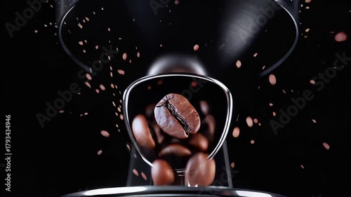 Coffee machine making coffee material