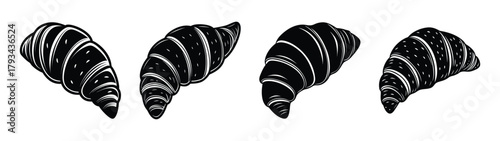 Abstract black and white spiral shell shapes vector illustration design graphic art drawing isolated on white background