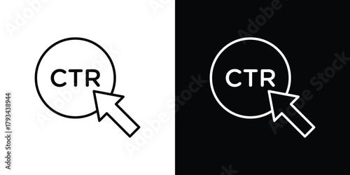 CTR icon concept symbol design. logo template EPS