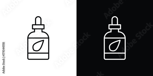 Essential oils icon concept symbol design. logo template EPS