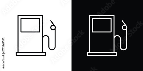 Gas station icon concept symbol design. logo template EPS