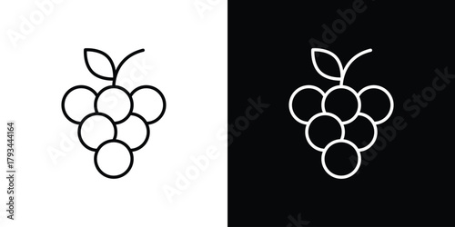 Grapes icon concept symbol design. logo template EPS