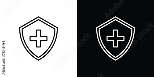 Health insurance icon concept symbol design. logo template EPS