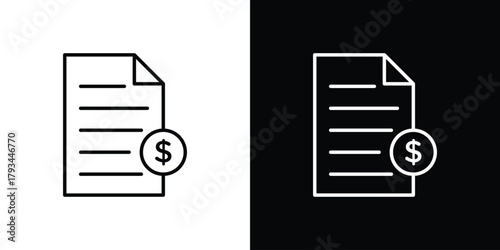 Invoice payment icon concept symbol design. logo template EPS