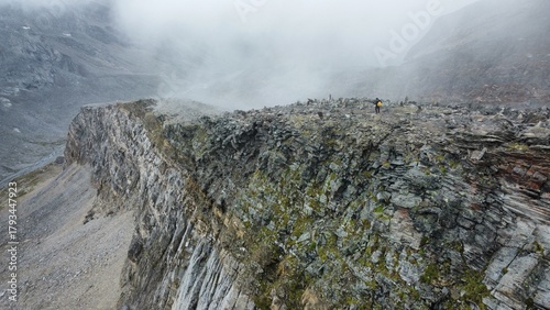 Aerial view of the italian alps in tirol
