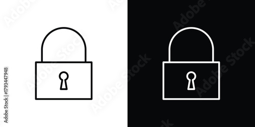 Lock icon concept symbol design. logo template EPS