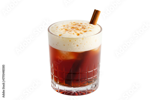 iced hot buttered rum cocktail