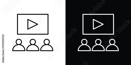 Online course icon concept symbol design. logo template EPS